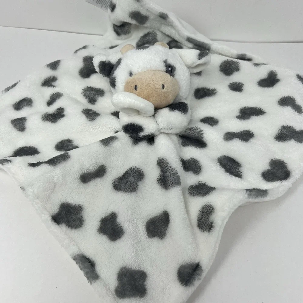 Carters White Gray Cow Baby Security Blanket Farm‎ Barn Lovey